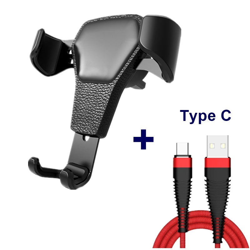 Kaba Studio™ Leather Grain Gravity Mobile Phone Car Holder