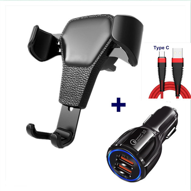 Kaba Studio™ Leather Grain Gravity Mobile Phone Car Holder