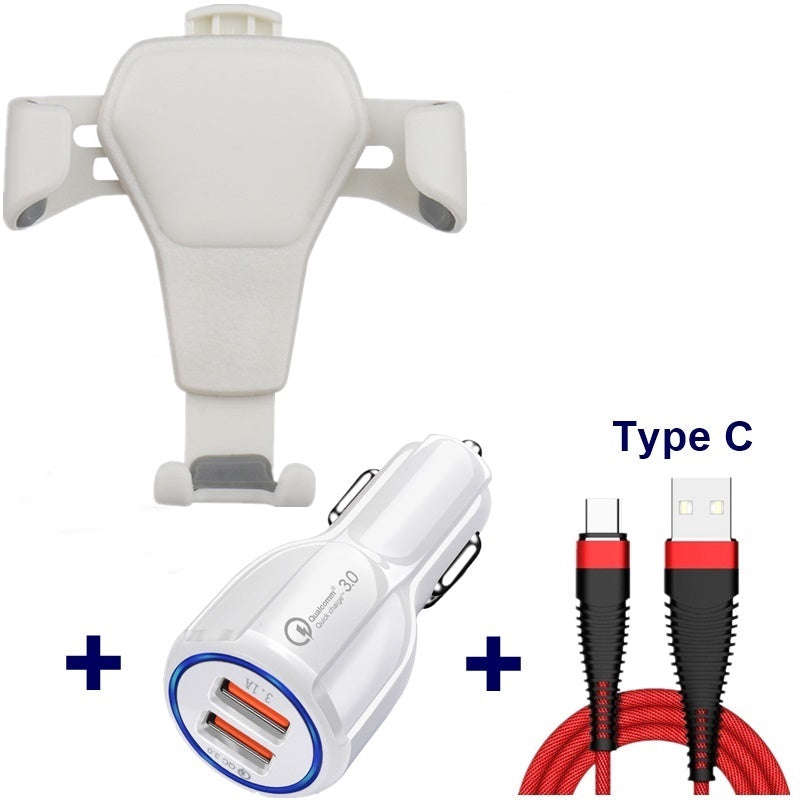 Kaba Studio™ Leather Grain Gravity Mobile Phone Car Holder