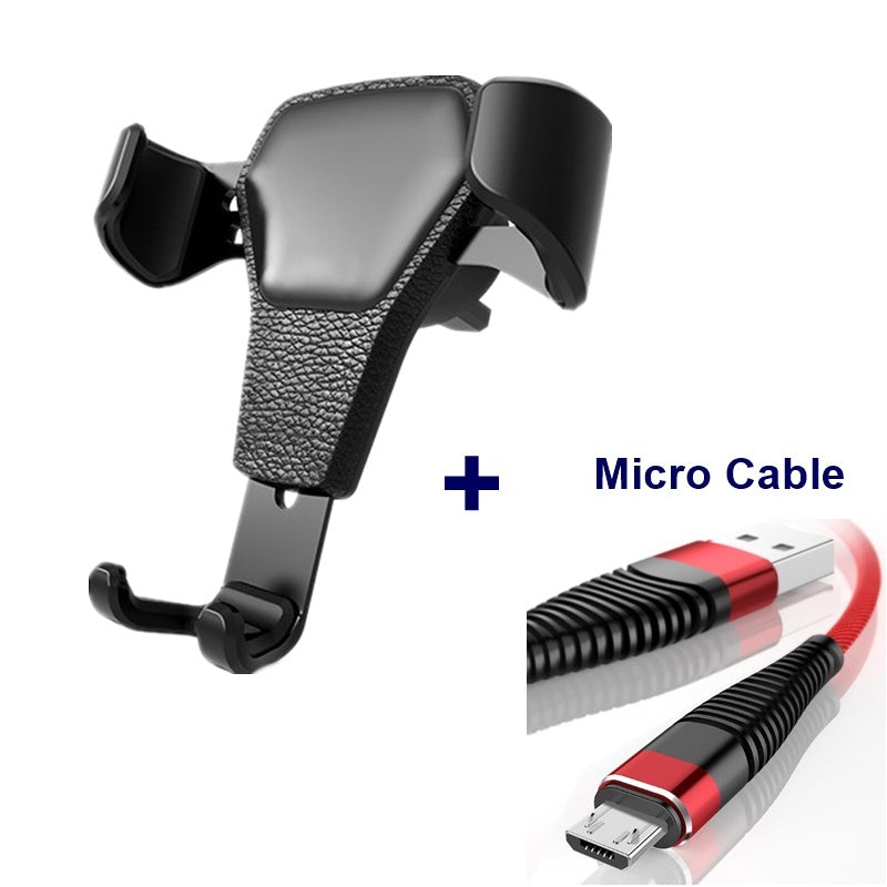 Kaba Studio™ Leather Grain Gravity Mobile Phone Car Holder