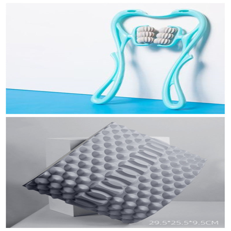 “Six-Wheel Neck & Shoulder Roller – Relaxing Self-Massage Tool”