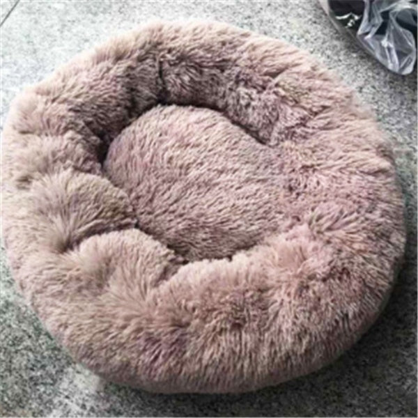 Kaba Studio™ Fluffy Round Cat Bed – Cozy Winter Nest for Cats & Small Pets